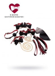 Черно-красный бондажный набор Bow-tie - ToyFa - купить с доставкой в Первоуральске