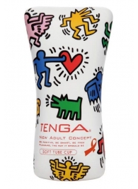 Мастурбатор-туба Keith Haring Soft Tube CUP - Tenga - в Первоуральске купить с доставкой