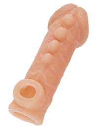 Телесная закрытая насадка с шишечками Cock Sleeve Size S - 13,8 см. - KOKOS - в Первоуральске купить с доставкой