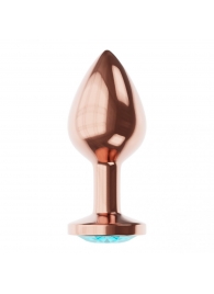Пробка цвета розового золота с малиновым кристаллом Diamond Topaz Shine L - 8,3 см. - Lola Games - купить с доставкой в Первоуральске