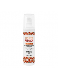 Разогревающее массажное масло Gourmet White Peach Organic с органическими ингредиентами - 50 мл. - Exsens - купить с доставкой в Первоуральске