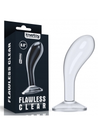 Прозрачный стимулятор простаты Flawless Clear Prostate Plug - 15 см. - Lovetoy - в Первоуральске купить с доставкой