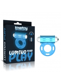 Голубое, светящееся в темноте эрекционное виброкольцо Lumino Play Vibrating Penis Ring - Lovetoy - в Первоуральске купить с доставкой