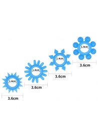 Набор из 4 голубых, светящихся в темноте эрекционных колец Lumino Play - Lovetoy - в Первоуральске купить с доставкой