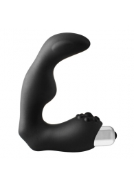 Черный вибромассажер простаты FantASStic Vibrating Prostate Massager - 11,3 см. - Dream Toys - в Первоуральске купить с доставкой