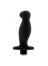 Черный анальный вибромассажёр Silicone Vibrating Prostate Massager 02 - 10,8 см. - Blush Novelties - в Первоуральске купить с доставкой