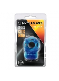 Голубое эрекционное виброкольцо Reusable 5 Function Cock Ring - Blush Novelties - в Первоуральске купить с доставкой