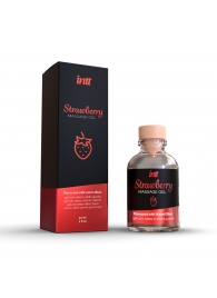 Массажный гель с ароматом клубники Strawberry - 30 мл. - INTT - купить с доставкой в Первоуральске