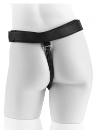 Страпон с телесной насадкой 7  Uncut with Strap on Harness - 18 см. - Pipedream - купить с доставкой в Первоуральске