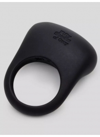 Черное эрекционное виброкольцо Sensation Rechargeable Vibrating Love Ring - Fifty Shades of Grey - в Первоуральске купить с доставкой