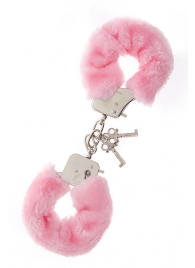 Металлические наручники с розовой меховой опушкой METAL HANDCUFF WITH PLUSH PINK - Dream Toys - купить с доставкой в Первоуральске