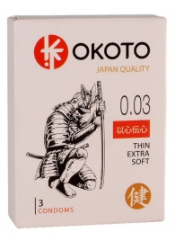 Тонкие презервативы OKOTO Thin Extra Soft - 3 шт. - Sitabella - купить с доставкой в Первоуральске