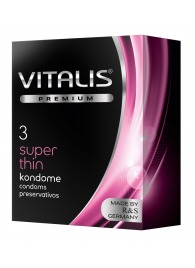 Ультратонкие презервативы VITALIS PREMIUM super thin - 3 шт. - Vitalis - купить с доставкой в Первоуральске