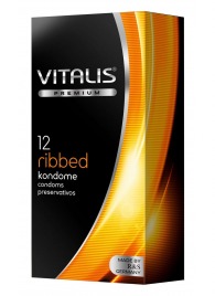 Ребристые презервативы VITALIS PREMIUM ribbed - 12 шт. - Vitalis - купить с доставкой в Первоуральске
