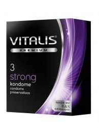 Презервативы с утолщенной стенкой VITALIS PREMIUM strong - 3 шт. - Vitalis - купить с доставкой в Первоуральске