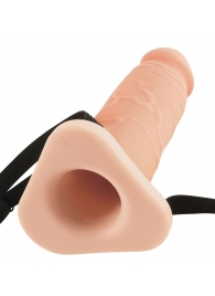 Телесный реалистичный фаллоимитатор с полостью Silicone Hollow Extension - 20 см. - Pipedream - купить с доставкой в Первоуральске