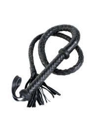 Длинный кожаный кнут с хлопушками на конце - ToyFa - купить с доставкой в Первоуральске