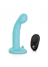 Голубая изогнутая насадка 6in Remote Control Ripple P-Spot G-Spot на черных трусиках - 16 см. - Pegasus - купить с доставкой в Первоуральске