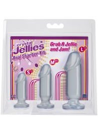 Набор прозрачных анальных фаллоимитаторов Crystal Jellies Anal Starter Kit - Doc Johnson