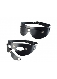 Черная кожаная маска  Новичок - Sitabella - купить с доставкой в Первоуральске