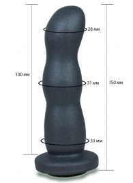 Черная анальная рельефная насадка-фаллоимитатор - 15 см. - LOVETOY (А-Полимер) - купить с доставкой в Первоуральске