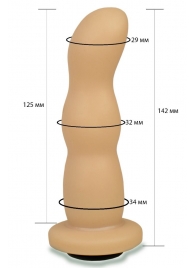 Телесная рельефная насадка Harness - 14,2 см. - LOVETOY (А-Полимер) - купить с доставкой в Первоуральске