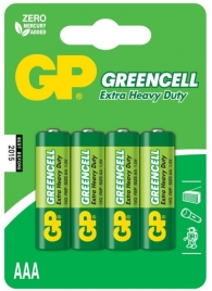 Батарейки солевые GP GreenCell AAA/R03G - 4 шт. - Элементы питания - купить с доставкой в Первоуральске