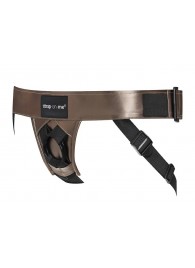 Бронзовый пояс для насадок Curious Harness - Strap-on-me - купить с доставкой в Первоуральске