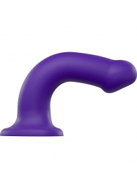 Фиолетовый фаллоимитатор-насадка Strap-On-Me Dildo Dual Density size L - 19 см. - Strap-on-me - купить с доставкой в Первоуральске