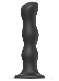 Черная насадка Strap-On-Me Dildo Geisha Balls size M - Strap-on-me - купить с доставкой в Первоуральске