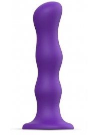 Фиолетовая насадка Strap-On-Me Dildo Geisha Balls size M - Strap-on-me - купить с доставкой в Первоуральске