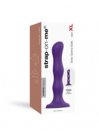 Фиолетовая насадка Strap-On-Me Dildo Geisha Balls size XL - Strap-on-me - купить с доставкой в Первоуральске