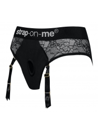 Черные трусики для насадок Diva Lingerie Harness - size M - Strap-on-me - купить с доставкой в Первоуральске