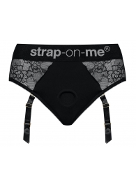 Черные трусики для насадок Diva Lingerie Harness - size M - Strap-on-me - купить с доставкой в Первоуральске