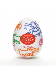 Мастурбатор-яйцо Keith Haring EGG STREET - Tenga - в Первоуральске купить с доставкой