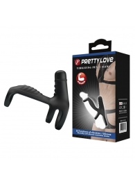 Черная вибронасадка на пенис Vibrating Penis Sling - Baile - в Первоуральске купить с доставкой
