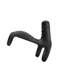 Черная вибронасадка на пенис Vibrating Penis Sling - Baile - в Первоуральске купить с доставкой