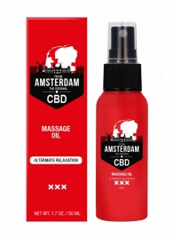 Стимулирующее массажное масло CBD from Amsterdam Massage Oil - 50 мл. - Shots Media BV - купить с доставкой в Первоуральске