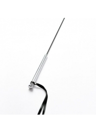 Черный кожаный стек с гладкой ручкой - 55 см. - Crazy Handmade - купить с доставкой в Первоуральске