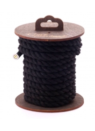 Черная хлопковая веревка для бондажа на катушке - 5 м. - Crazy Handmade - купить с доставкой в Первоуральске