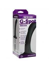 Черная изогнутая насадка Vac-U-Lock G-Spot - 16,5 см. - Doc Johnson - купить с доставкой в Первоуральске