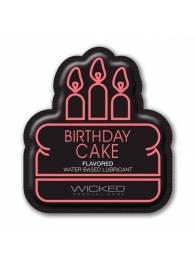 Лубрикант на водной основе со вкусом торта с кремом Wicked Aqua Birthday cake - 3 мл. - Wicked - купить с доставкой в Первоуральске