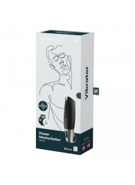 Черный мастурбатор с вибрацией Power Masturbator - Satisfyer - в Первоуральске купить с доставкой