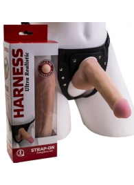 Страпон Harness из двух предметов: трусики с плугом и насадка-фаллос - 17 см. - LOVETOY (А-Полимер) - купить с доставкой в Первоуральске