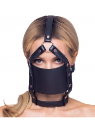 Черный намордник с кляпом-шаром Head Harness With A Gag - Orion - купить с доставкой в Первоуральске