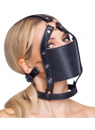 Черный намордник с кляпом-шаром Head Harness With A Gag - Orion - купить с доставкой в Первоуральске