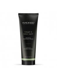 Массажный легкий крем WICKED Sage plus Sea Salt - 120 мл. - Wicked - купить с доставкой в Первоуральске