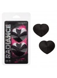 Черные пэстисы в форме сердечек Heart Pasties - California Exotic Novelties - купить с доставкой в Первоуральске