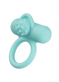 Аквамариновое эрекционное виброкольцо Silicone Rechargeable Nubby Lover’s Delight - California Exotic Novelties - в Первоуральске купить с доставкой