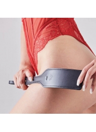 Черная кожаная шлепалка SitaBlack - 30 см. - Sitabella - купить с доставкой в Первоуральске
